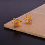 White Cubic Zircon Earrings Aesthetic Tiny Earrings For Her